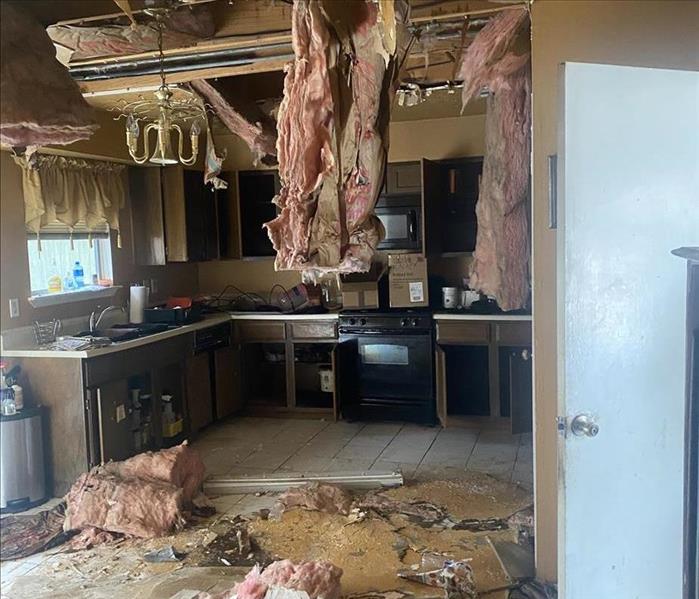 Kitchen after major storm 